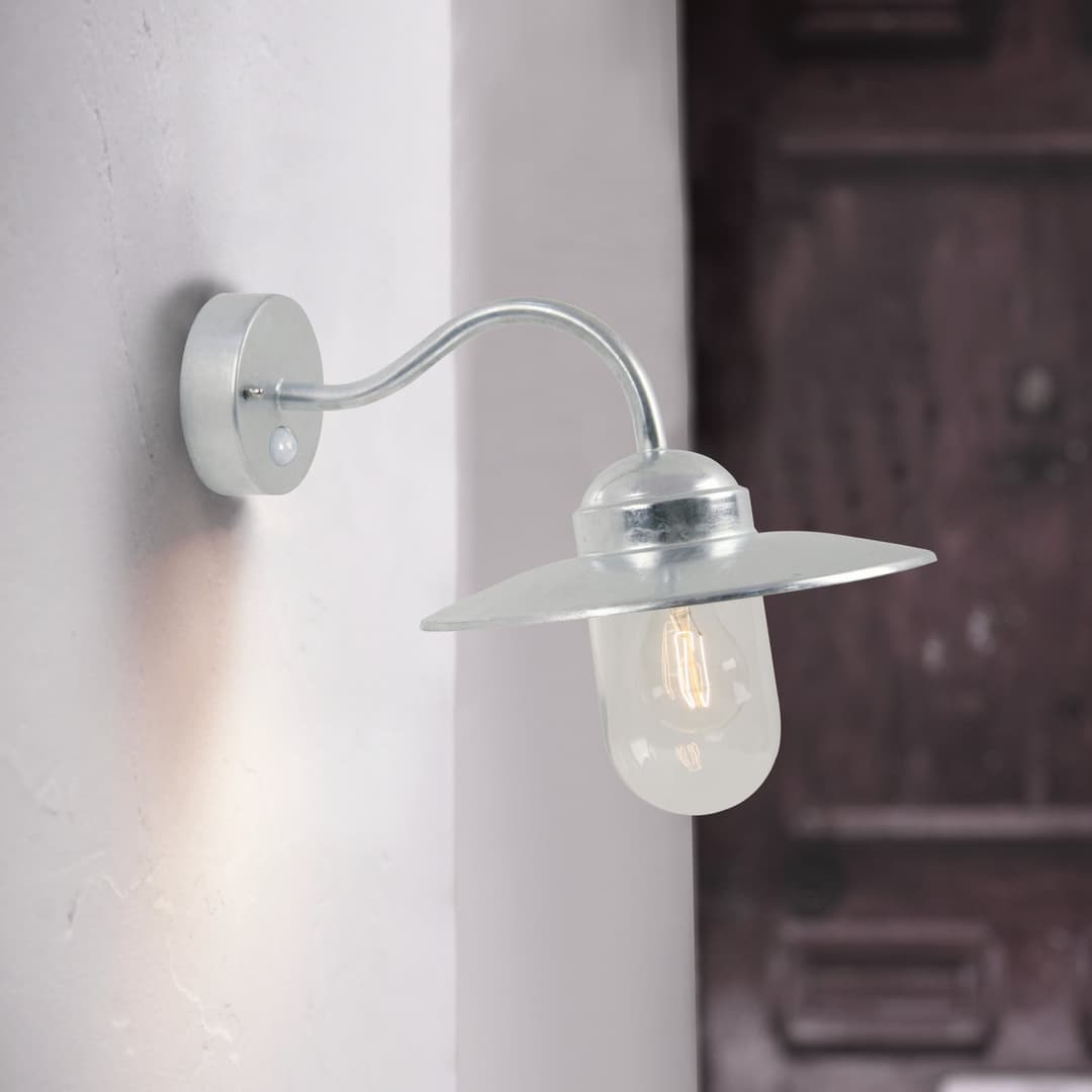 Luxembourg Wandleuchte w/Sensor Galvanised - Nordlux - Metall - Einflammig
