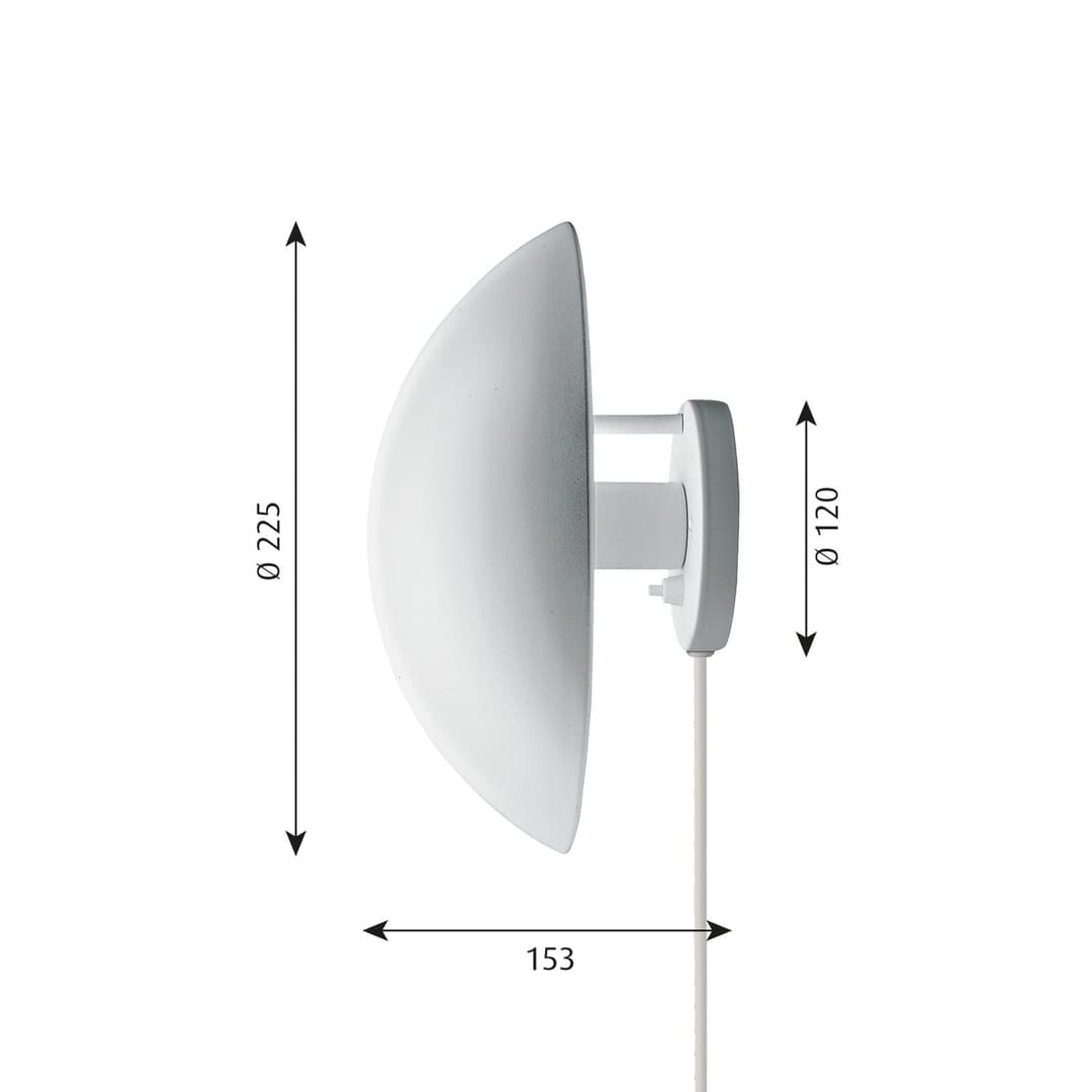 PH-Hat Wandleuchte White - Louis Poulsen PH Hat - Wohnzimmer - Design - Metall - Rund