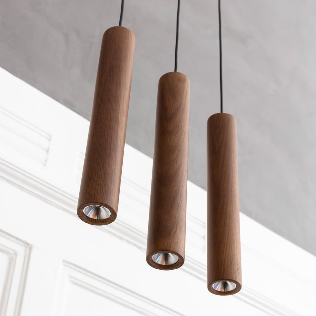 Chimes Pendelleuchte Dunkle Eiche - UMAGE - Wohnzimmer - Skandinavisch - Holz - Einflammig