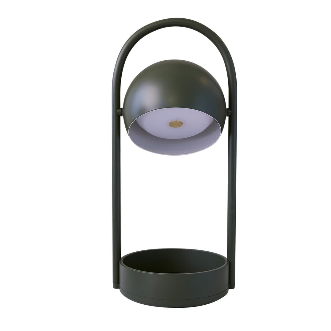 Ball Portable LED-Akku-Tischleuchte, olivgrün - FRANDSEN - Wohnzimmer - Metall - Einflammig