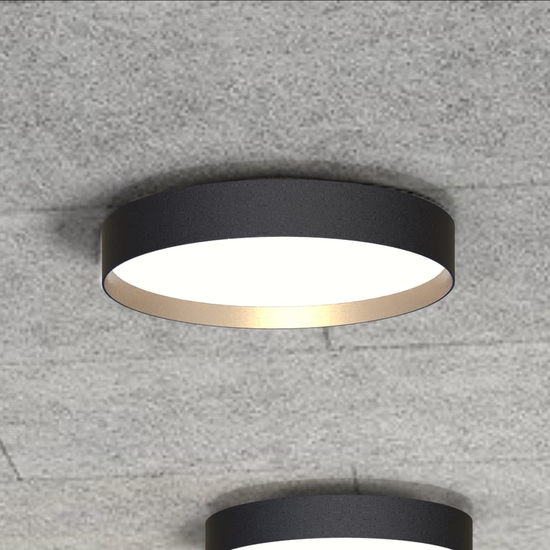 Lucia 45 Deckenleuchte Black/Gold - Loom Design - Wohnzimmer - Modern - Metall - Rund