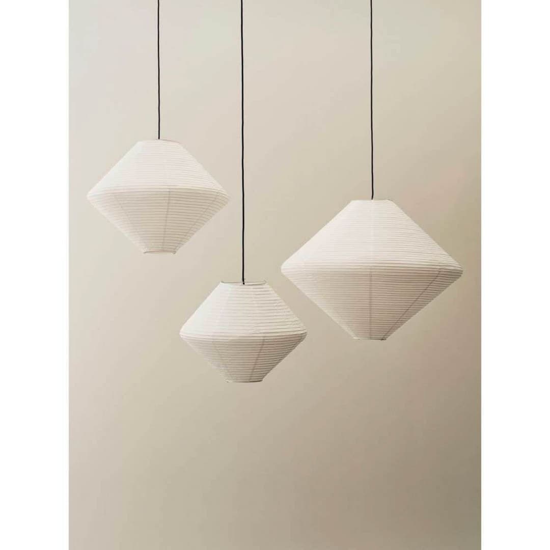 Diamond Lampenschirm, Ø50 cm, weiß, Papier/Bambus - HAY - Wohnzimmer - Skandinavisch - Papier / Karton - Eckig
