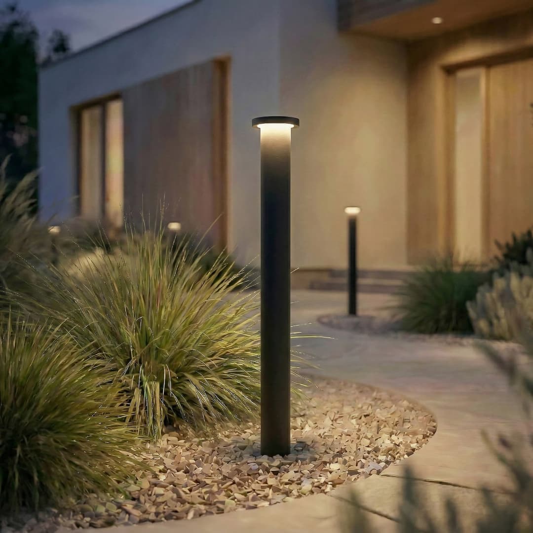 Cirel LED-Wegeleuchte, schwarz, IP65, 65 cm, Aluminium - Lindby - Terrasse - Modern - Einflammig