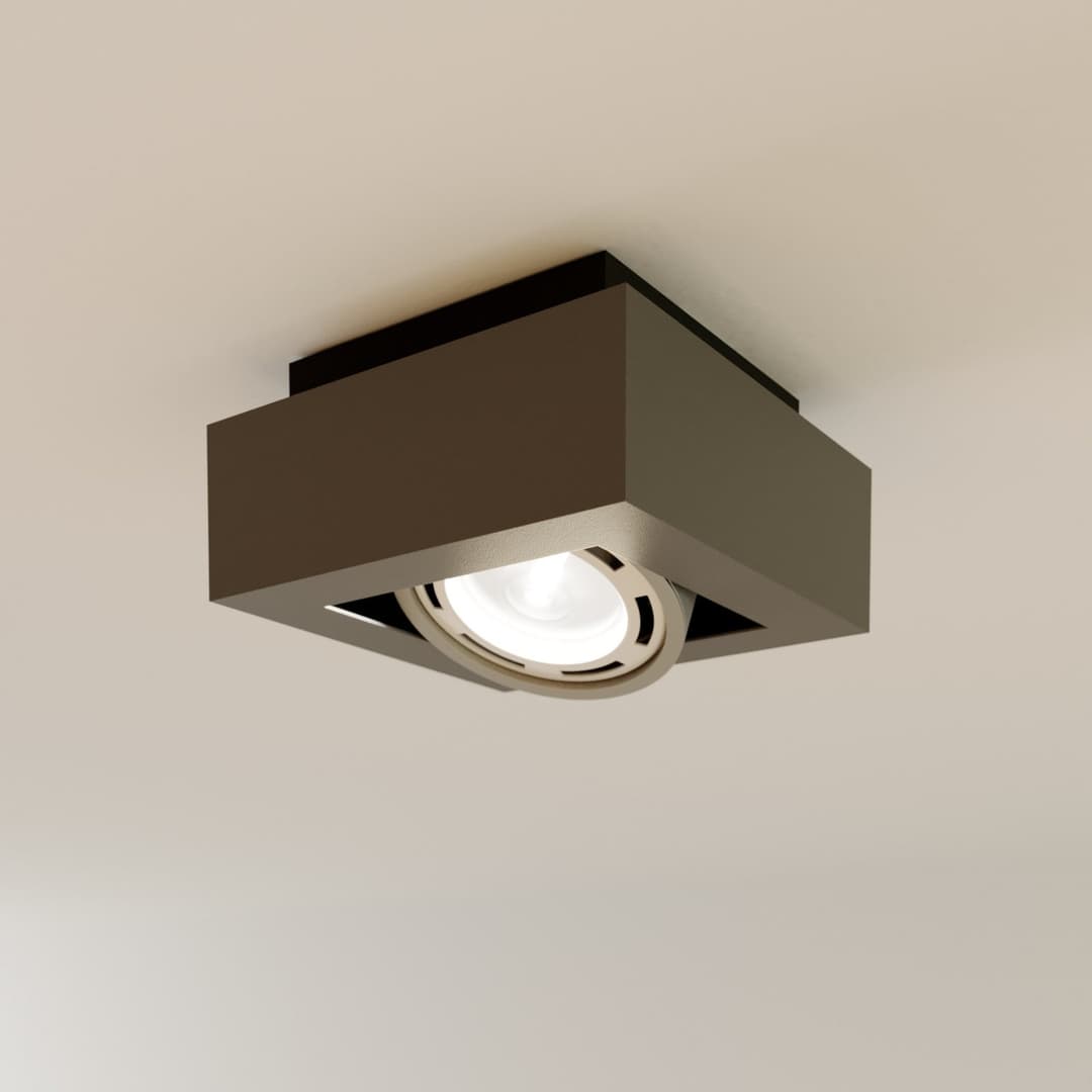 Ronka 1 Deckenleuchte Dark Grey - Arcchio - Wohnzimmer - Modern - Metall - Eckig