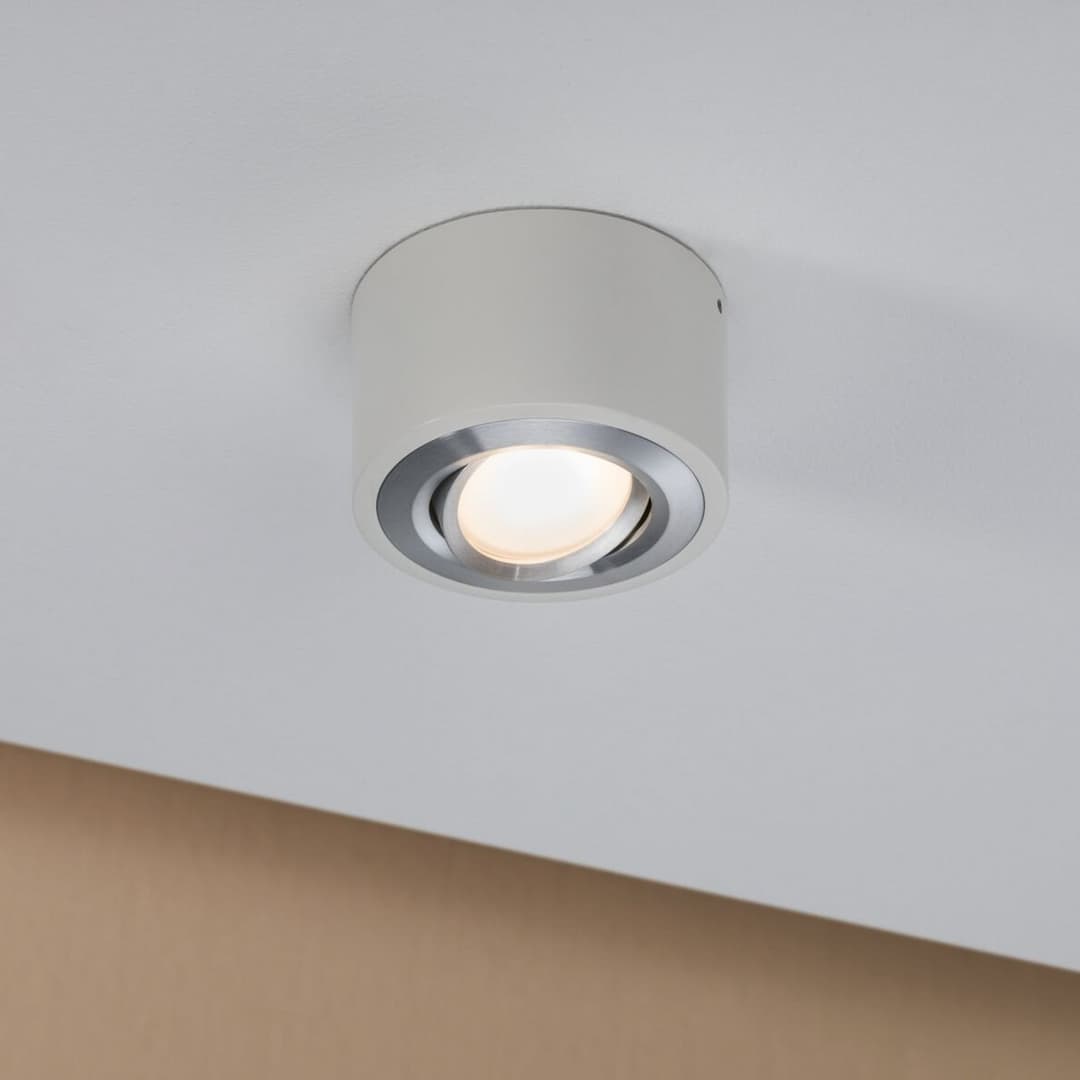 Argun LED-Deckenlampe weiß Alu Ø10 cm 3-step-dim - Paulmann - Wohnzimmer - Modern - Metall - Einflammig