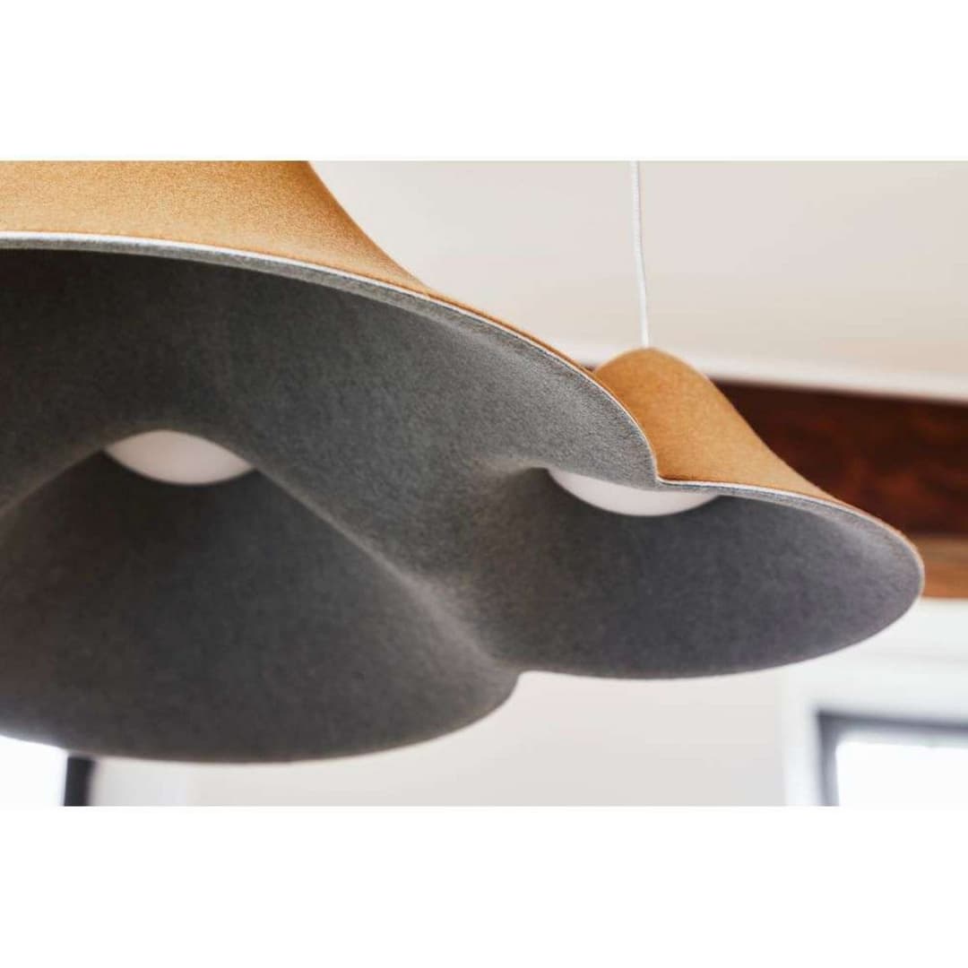 Panorama Pendelleuchte Small Yellow/Grey - Loom Design - Wohnzimmer - Aluminium