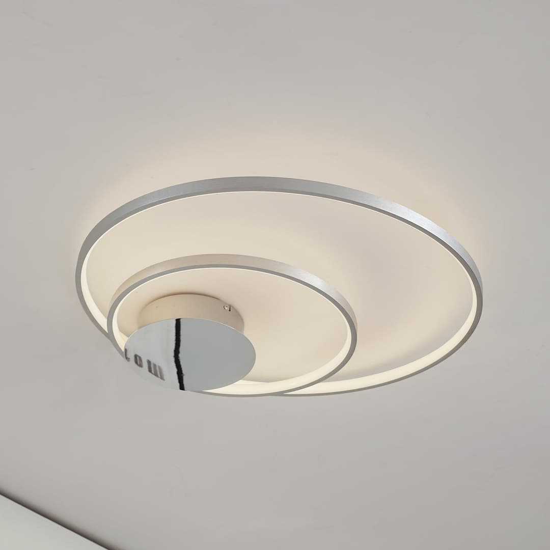 Nerwin Deckenleuchte Alu - Lindby - Wohnzimmer - Modern - Metall - Ring