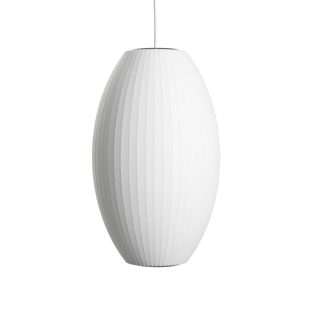 Nelson Cigar Bubble M Pendelleuchte, Ø 33 cm, weiß - HAY - Wohnzimmer - Design - Kunststoff - Einflammig