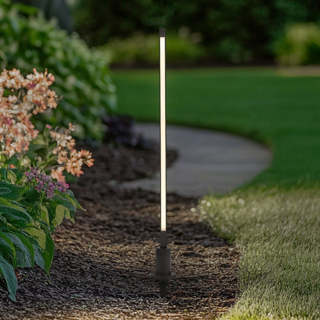 Neano LED-Wegelampe, 80 cm, schwarz, Metall, IP65 - Lindby - Terrasse - Modern - Aluminium - Eckig