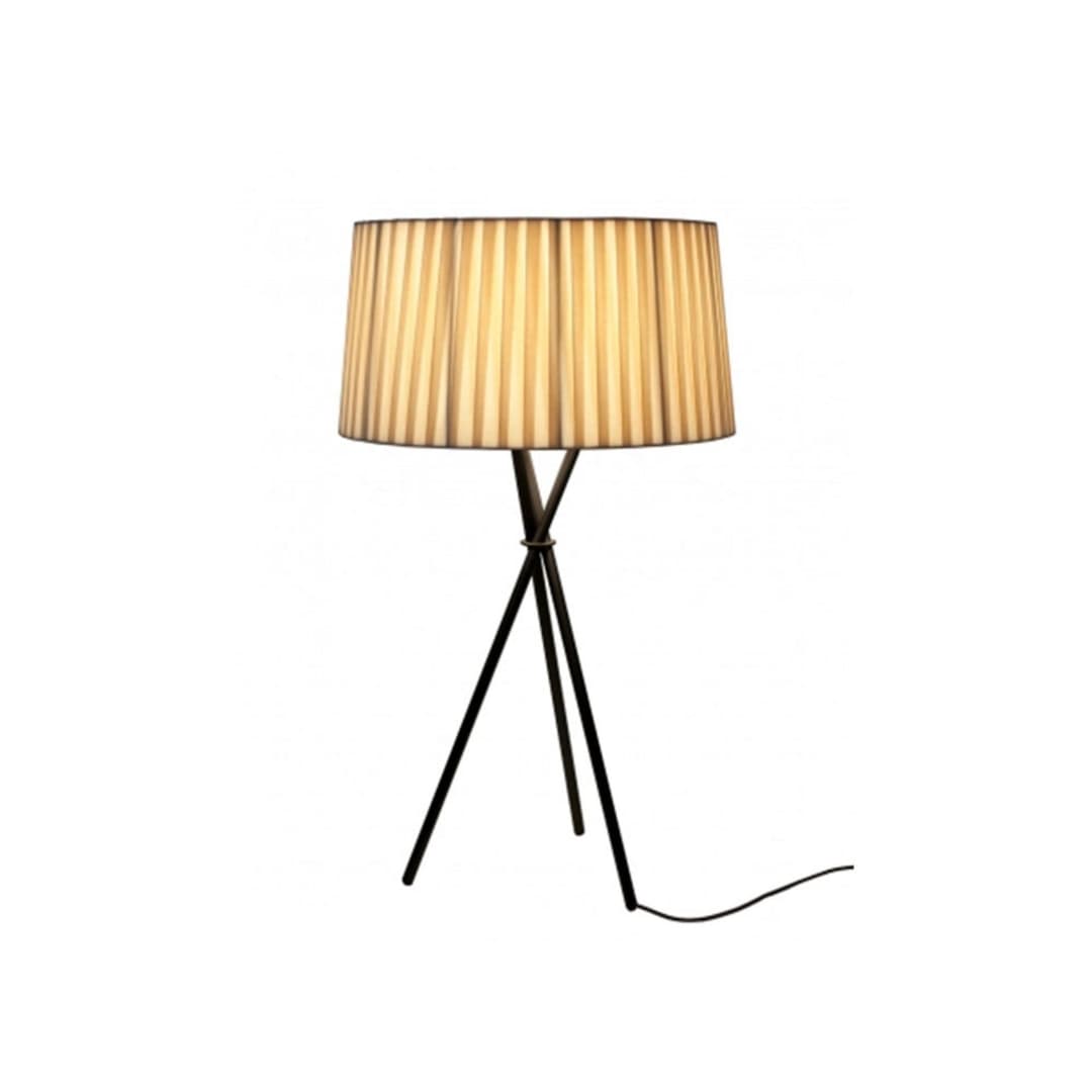 Trípode M3 Tischleuchte Black/Natural - Santa & Cole - Wohnzimmer - Metall