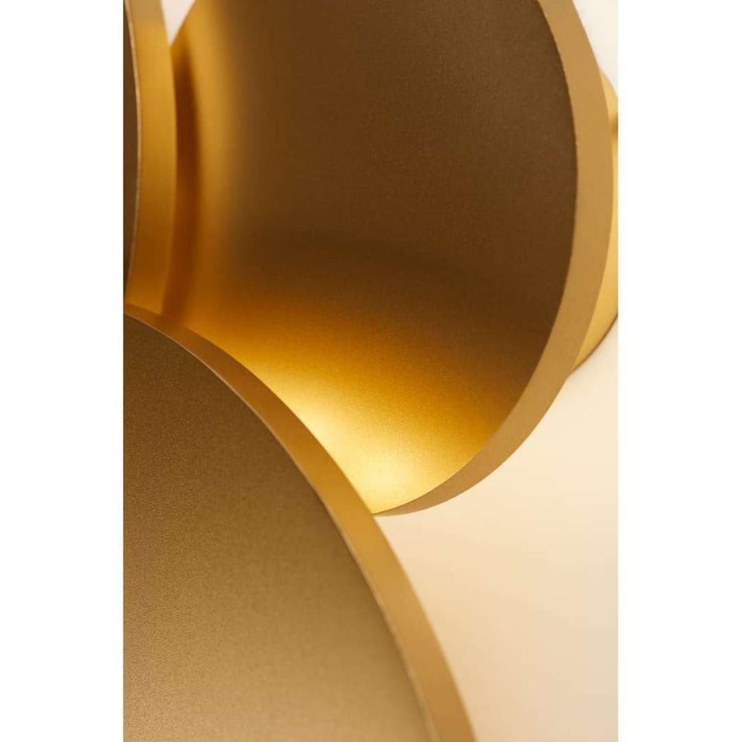 Soho W1 Wandlampe, gold, Ø 12 cm, IP54 - LIGHT-POINT - Wohnzimmer - Aluminium