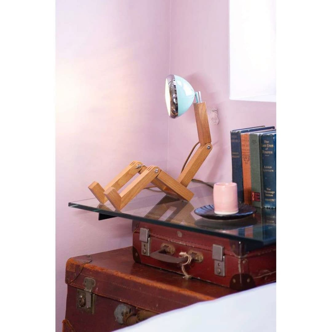 Mr. Wattson Tischlampe 28cm alu/hellgrün, Piffany Copenhagen - Wohnzimmer - Design - Holz - Einflammig