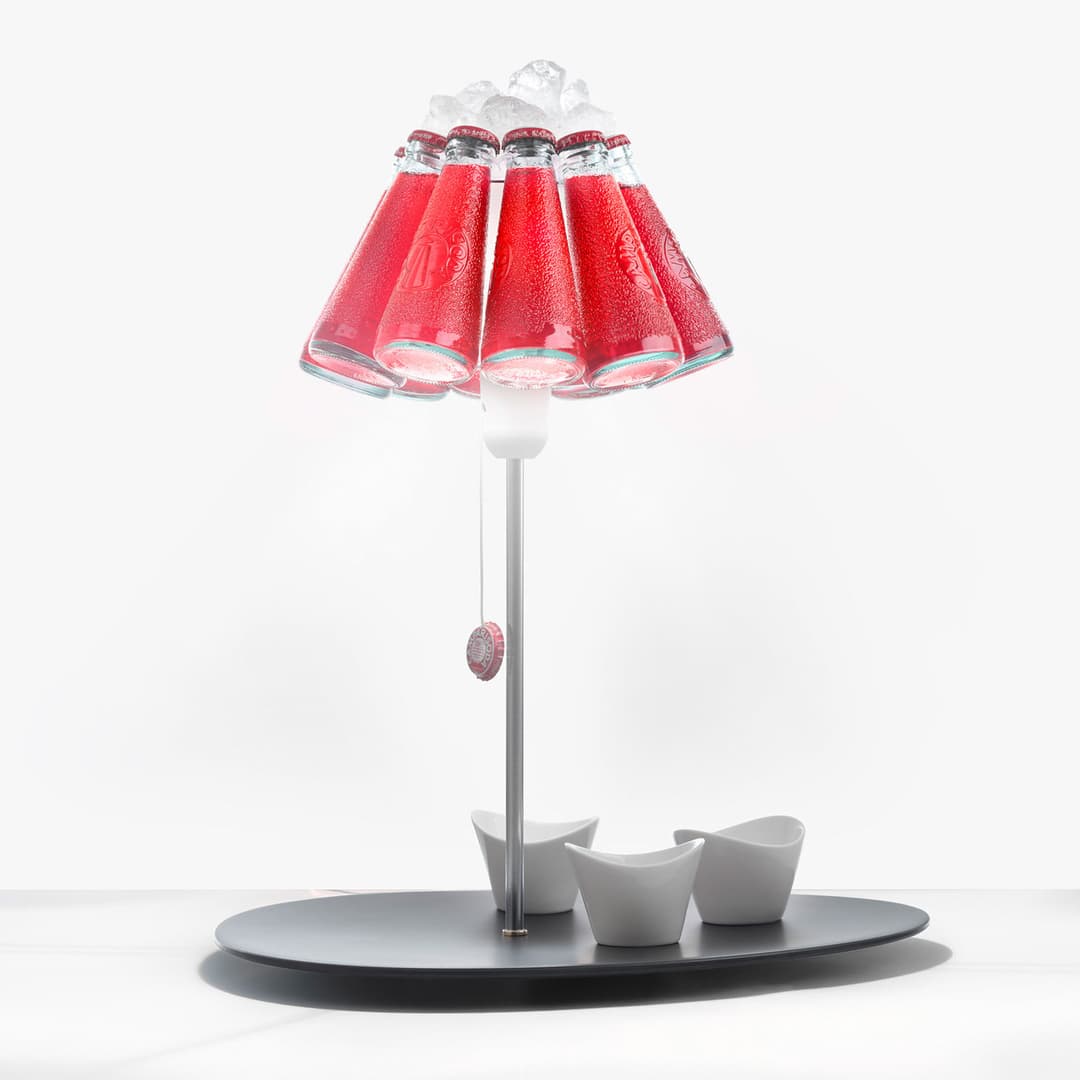 Campari Bar Tischleuchte - Ingo Maurer - Wohnzimmer - Design - Glas - Mit Schirm