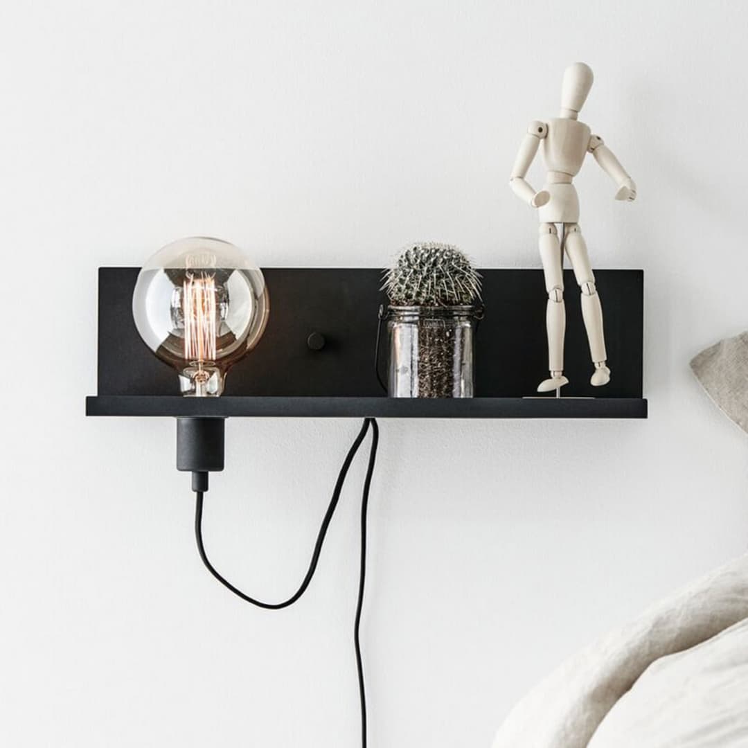 Multi Wandleuchte Sandy Black - Markslöjd Multi USB - Wohnzimmer - Modern - Metall - Eckig