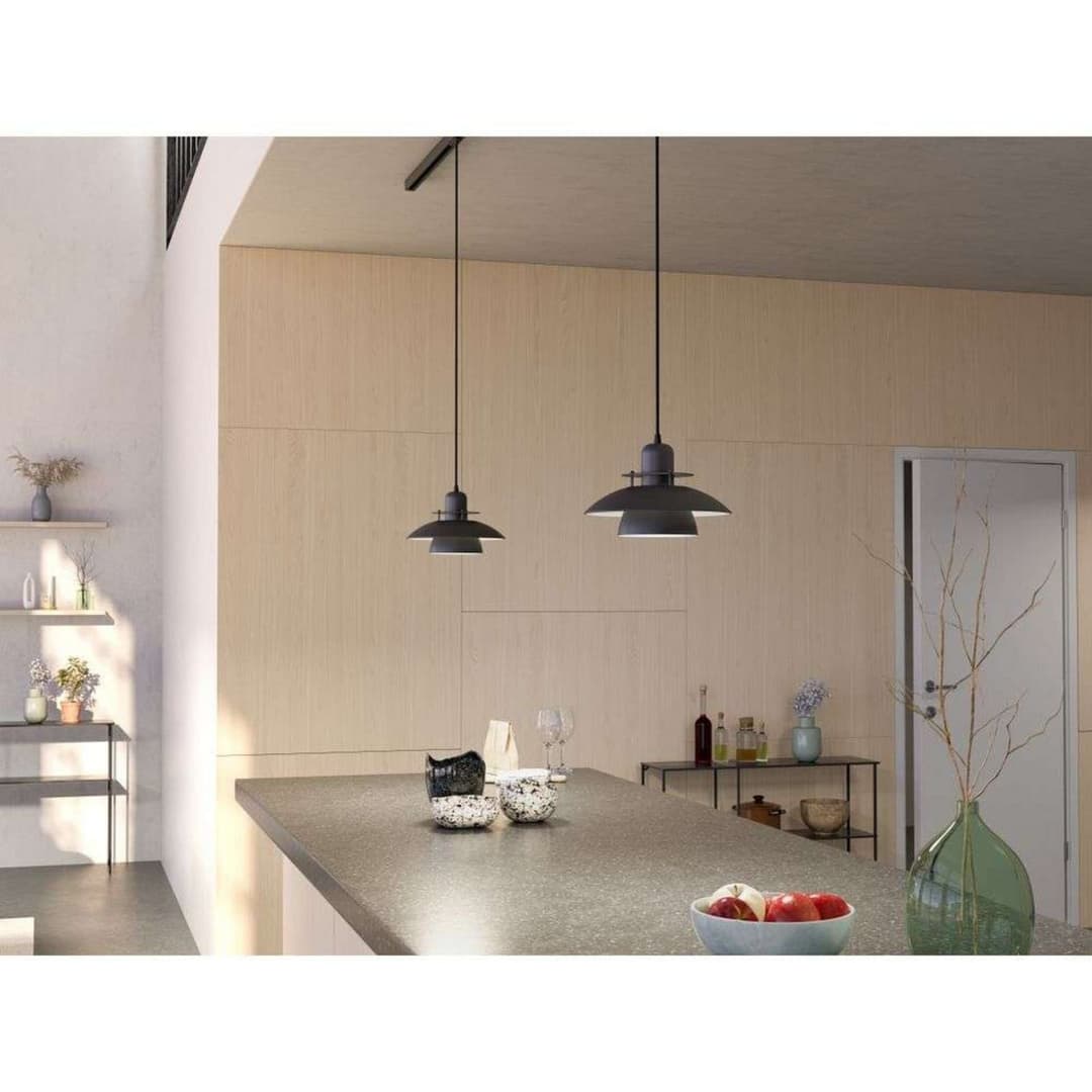 Primus IV Hängeleuchte, weiß/chrom, Ø28cm, Metall - Belid - Esszimmer