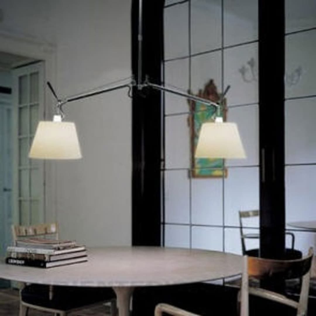 Tolomeo Basculante Pendelleuchte Ø420 Satin - Artemide - Esszimmer - Aluminium