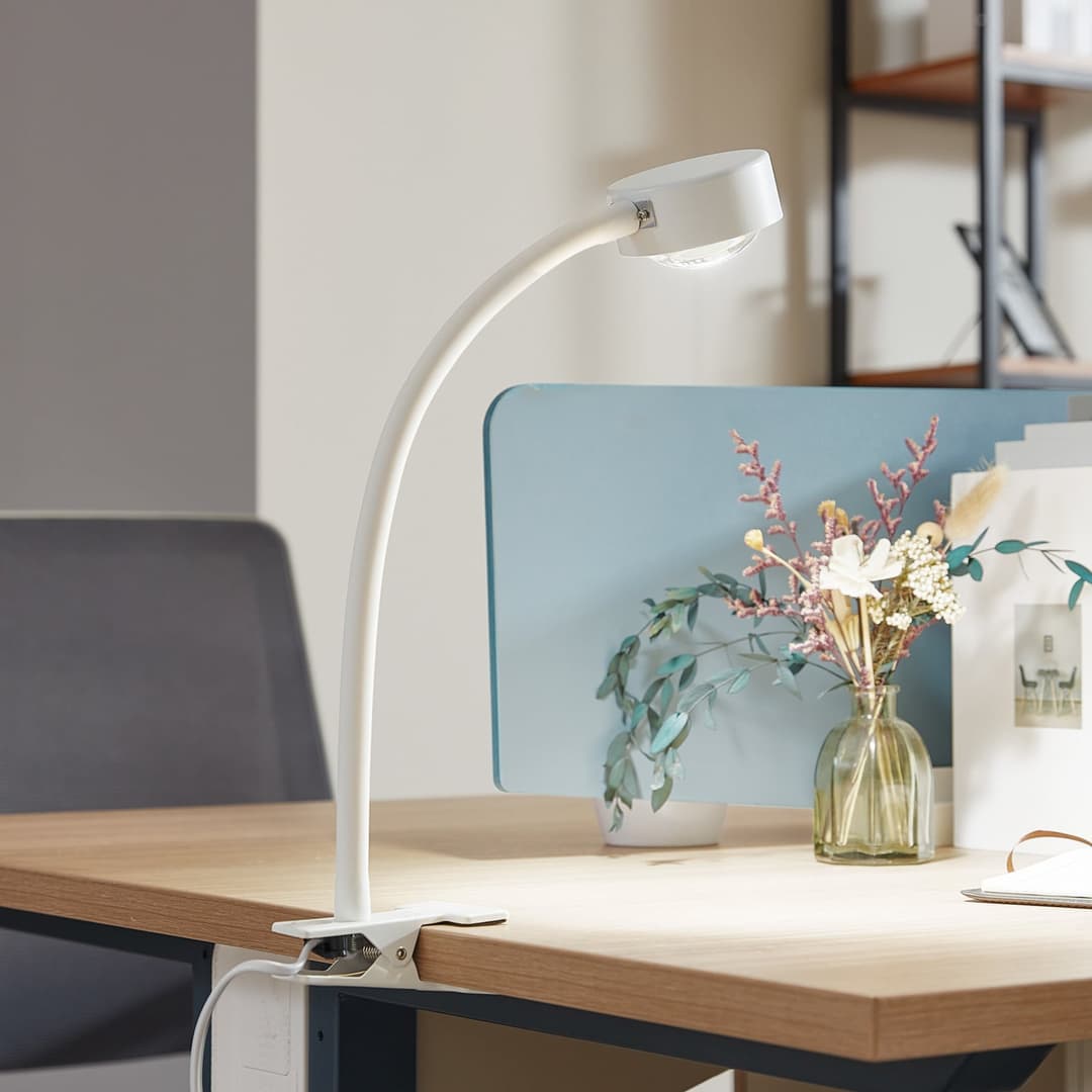 Jyla Klemmleuchte, GX53, weiß matt, Flexarm - Lindby - Wohnzimmer - Modern - Metall - Einflammig
