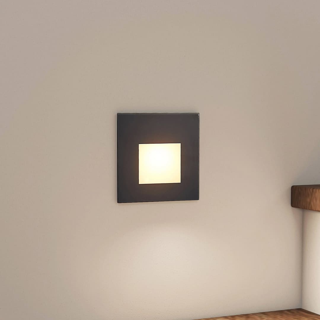 Vexi Square LED Einbauwandlampe CCT Black - Arcchio - Flurbereich - Modern - Aluminium - Eckig