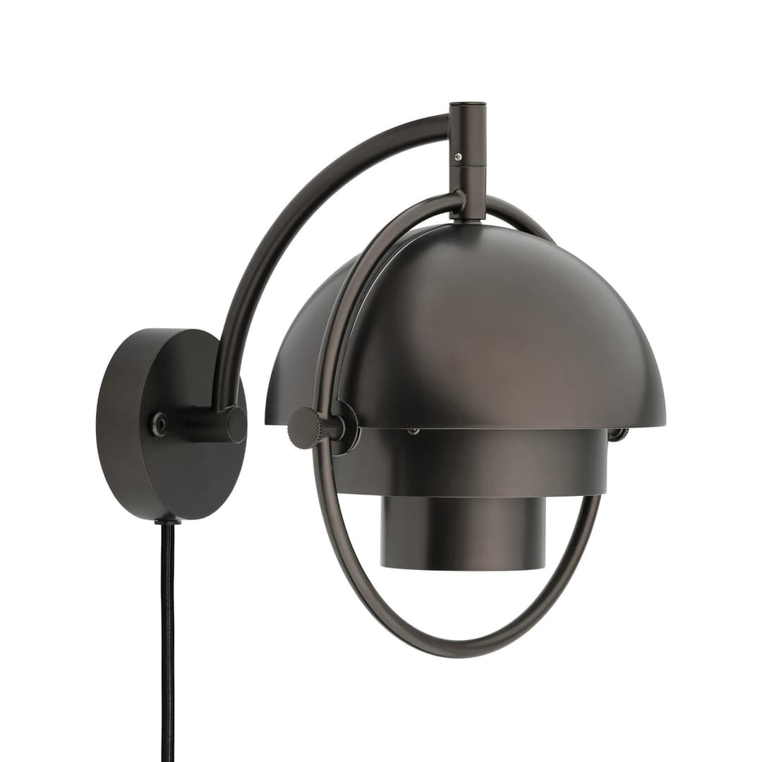 Multi-Line Wandlampe schwarz-messingfarben Metall G9 - GUBI Multi-Lite - Wohnzimmer - Design - Einflammig