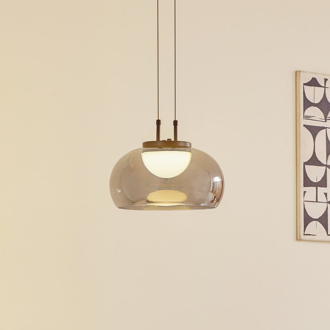Dain LED Pendelleuchte Rauch Grau - Lucande - Esszimmer - Modern - Glas - Einflammig