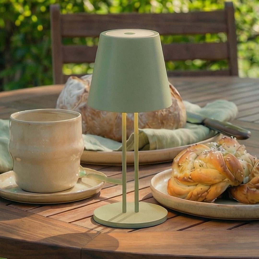 Janea Twin Portable Tischleuchte Dim. IP54 Grün - Lindby - Terrasse - Modern - Metall - Einflammig