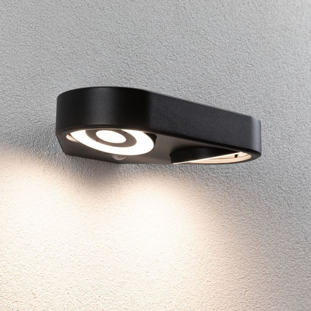Silma 2 Außenwandleuchte m/Sensor SWR Anthrazit - Paulmann - Modern - Aluminium - Rund