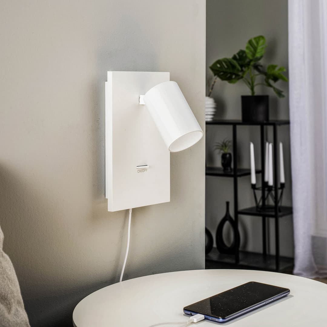 Brinja Wandleuchte USB White - Arcchio - Flurbereich - Modern - Aluminium - Einflammig