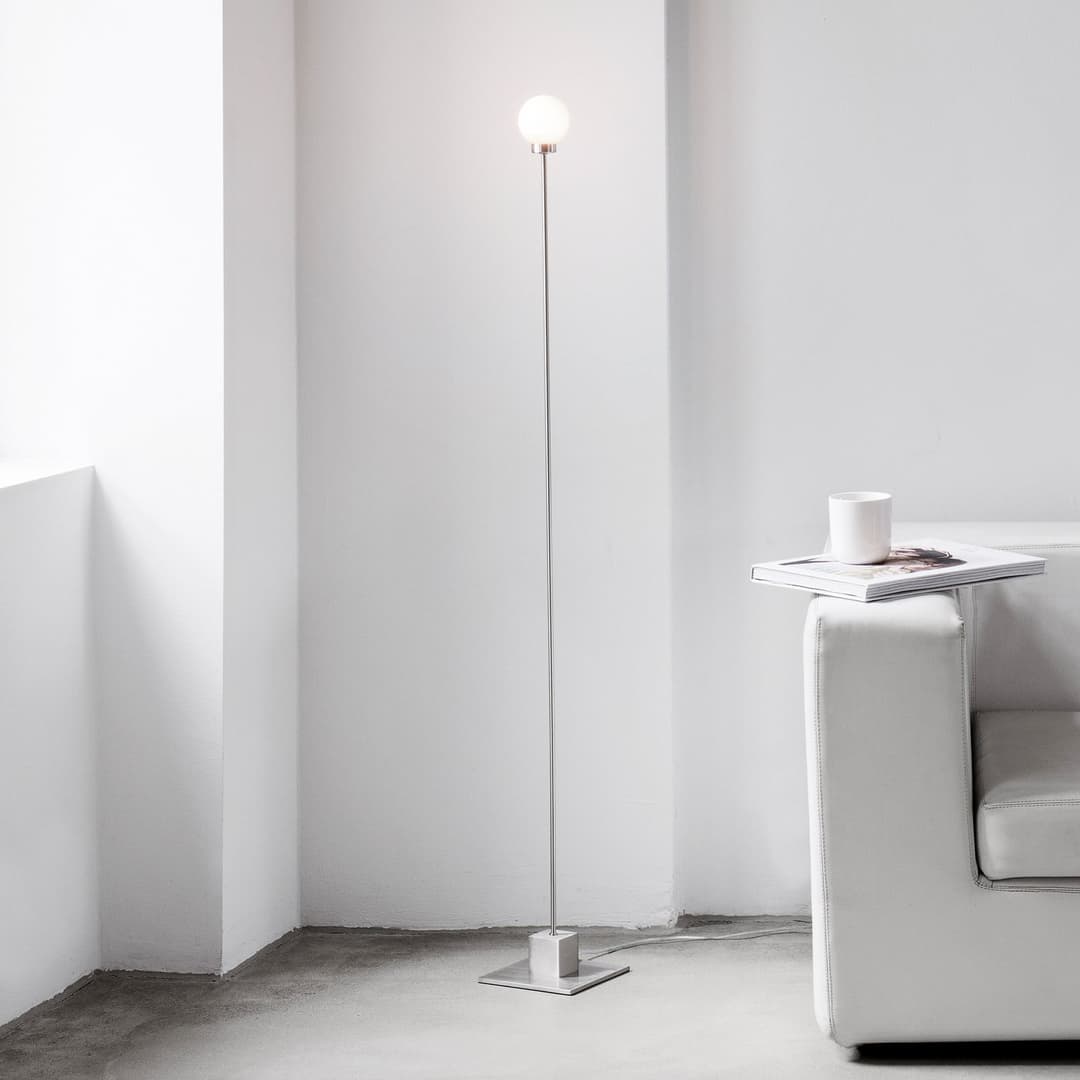 Snowball D8 Stehleuchte Steel - Northern - Wohnzimmer - Design - Metall - Einflammig