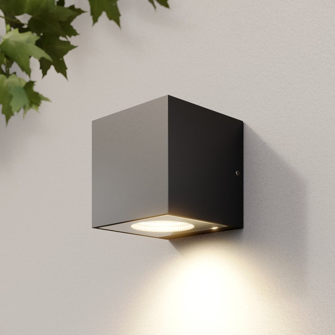 Tassnim Down Außenwandleuchte Graphite - Arcchio - Terrasse - Modern - Metall - Eckig