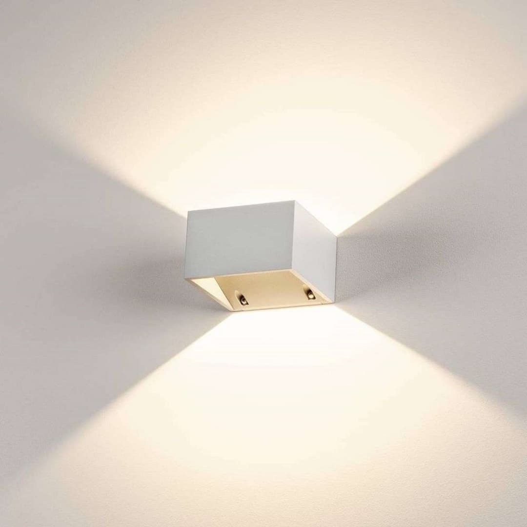 Logs Wandleuchte Square LED IP44 White - SLV - Wohnzimmer - Aluminium