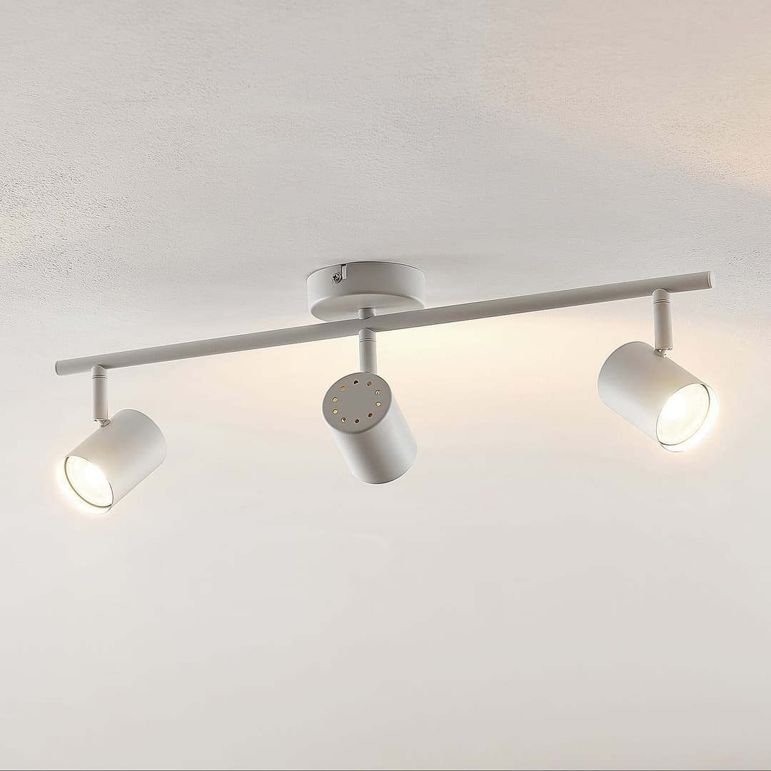 Jorell 3 Deckenleuchte Matt Weiß - Lindby - Wohnzimmer - Modern - Metall - Mehrflammig