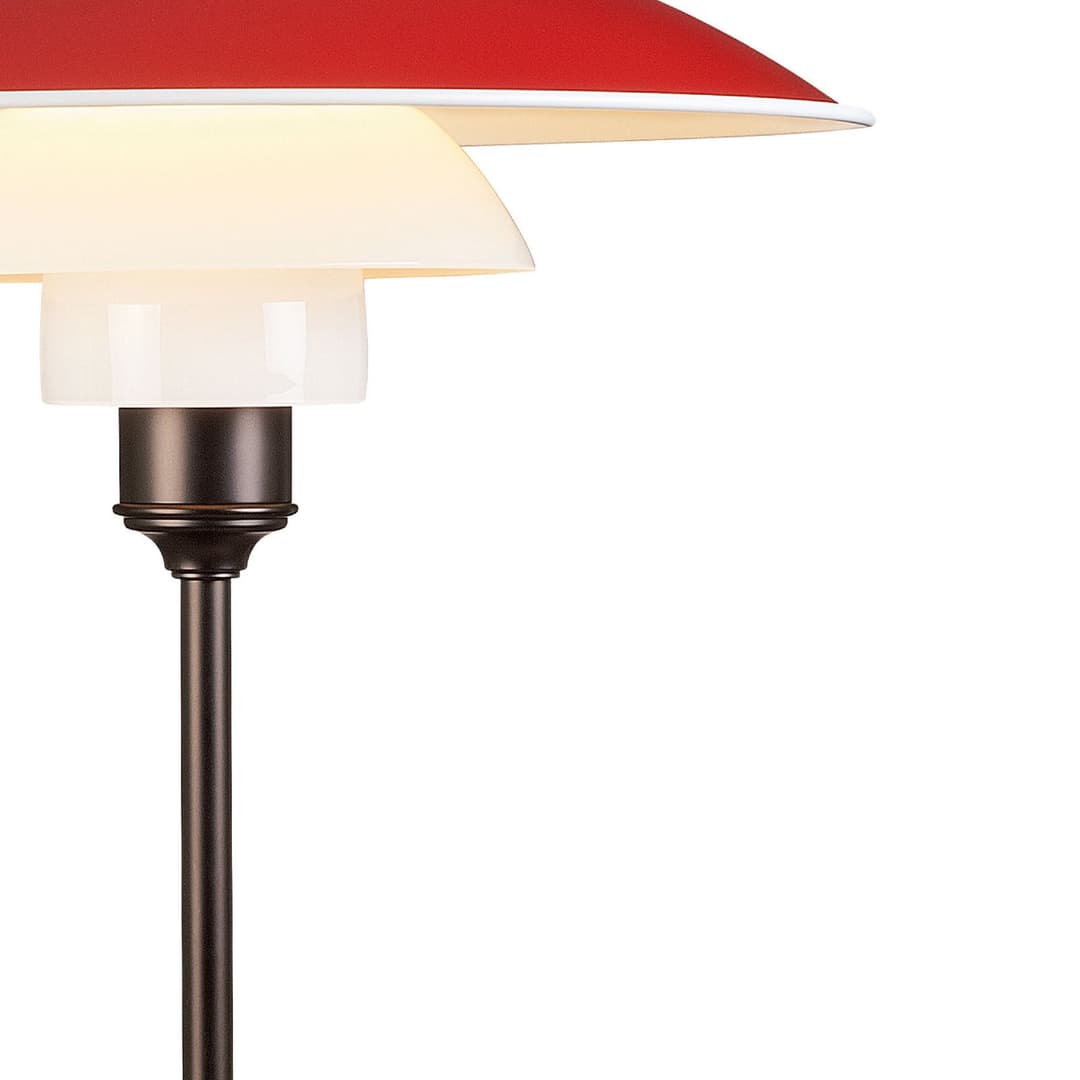 PH 3½-2½ Tischleuchte Rot - Louis Poulsen PH 3 1/2-2 1/2 - Wohnzimmer - Design - Metall - Mit Schirm