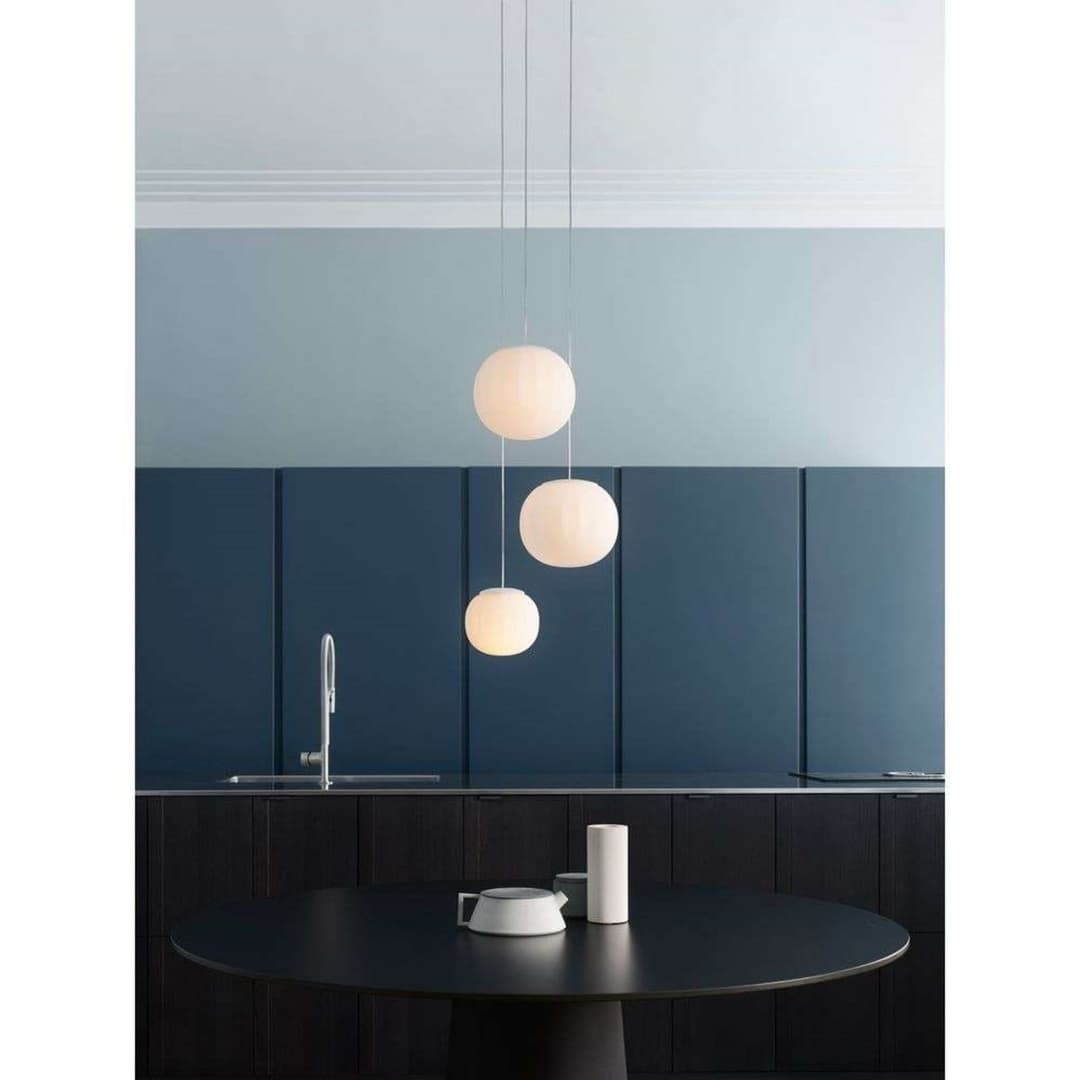 Lita Pendelleuchte Ø30 White - Luceplan - Wohnzimmer - Glas