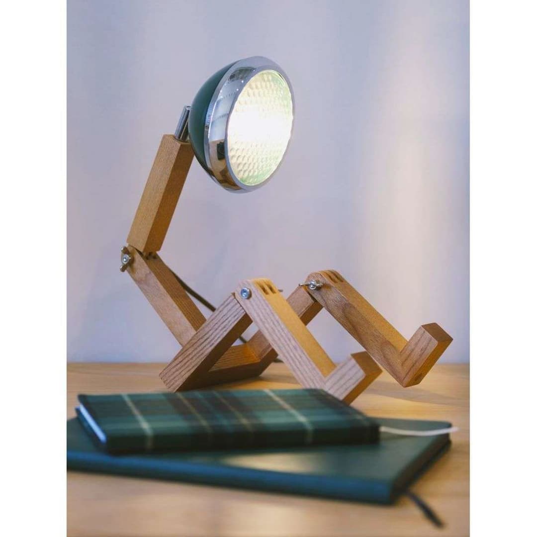 Mr Wattson Tischlampe 28cm alu/dunkelgrün Piffany Copenhagen MR. WATTSON - Wohnzimmer - Design - Holz - Einflammig