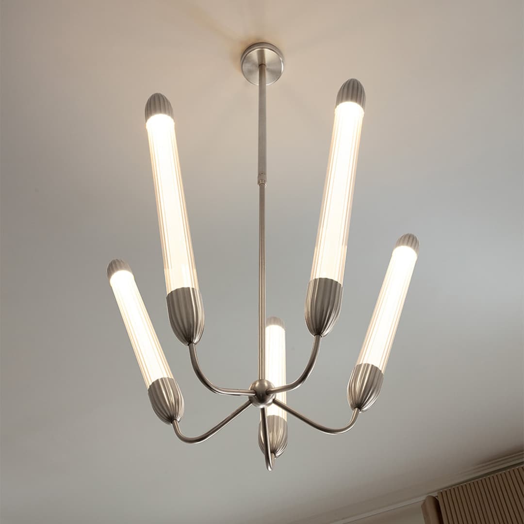 Lemon Squeeze Deckenleuchte Long Plated Steel - UMAGE - Esszimmer - Design - Metall - Mehrflammig