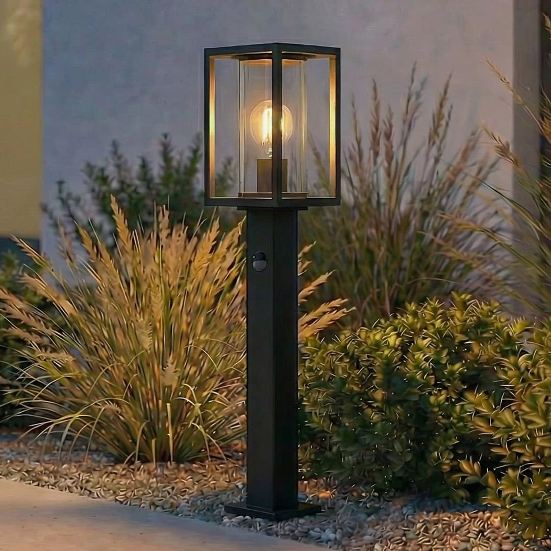 Ferda Wegeleuchte, 60 cm, Sensor, anthrazit, IP44 - Lucande - Terrasse - Modern - Aluminium - Einflammig