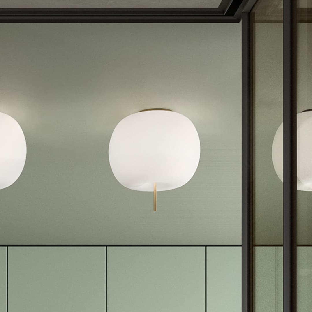 Kushi 33 Deckenleuchte Brass - KDLN - Wohnzimmer - Design - Glas - Kugel