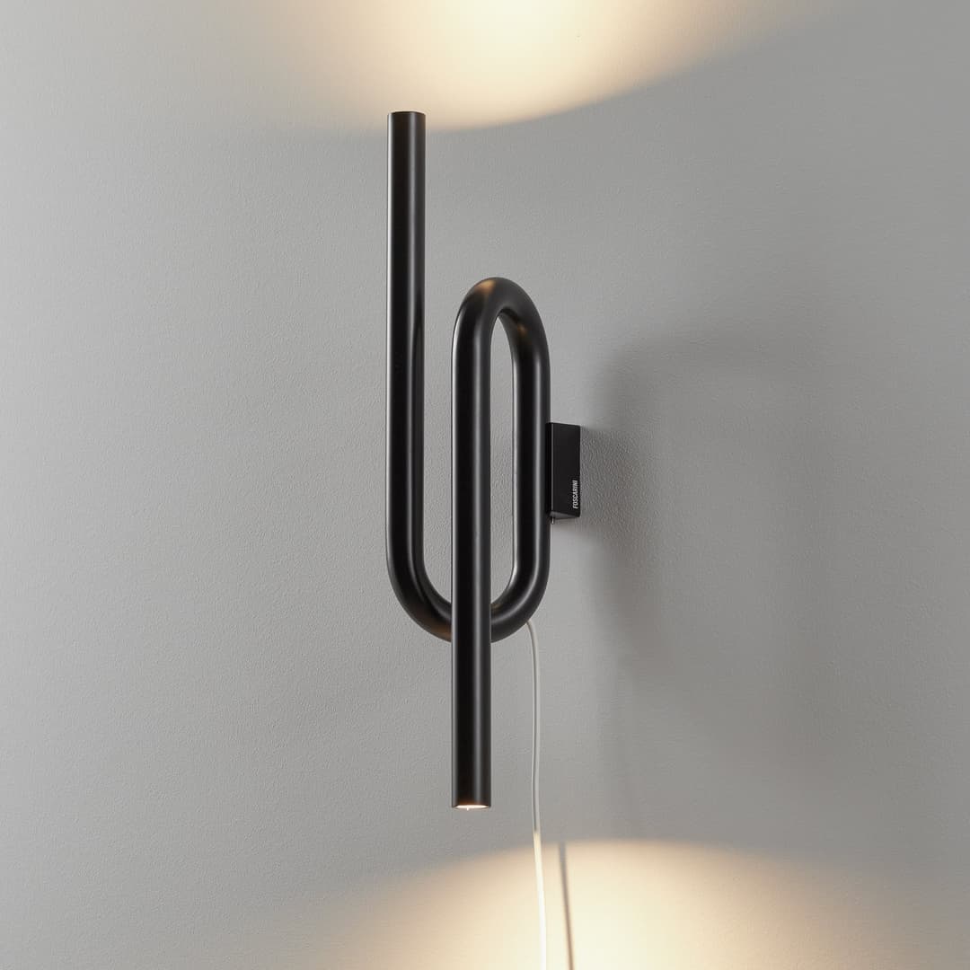 Tobia Wandleuchte Black - Foscarini - Wohnzimmer - Design - Metall - Mehrflammig