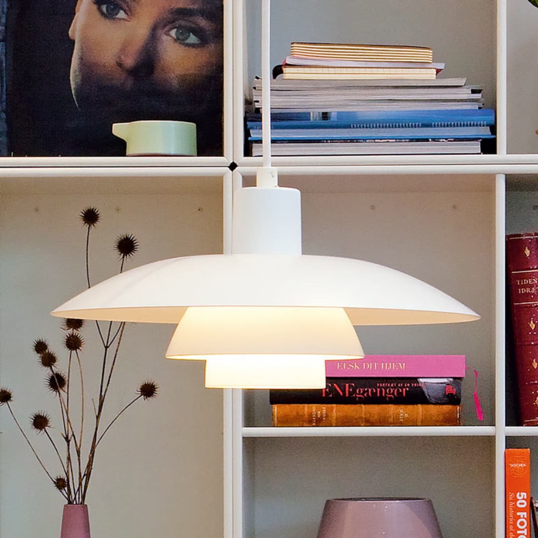 PH 4/3 Pendelleuchte, weiß, Ø40 cm - Louis Poulsen - Wohnzimmer - Design - Metall - Einflammig