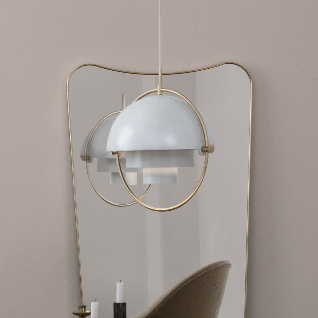 Multi-Lite Pendelleuchte S Brass/White - GUBI - Wohnzimmer - Design - Metall - Einflammig