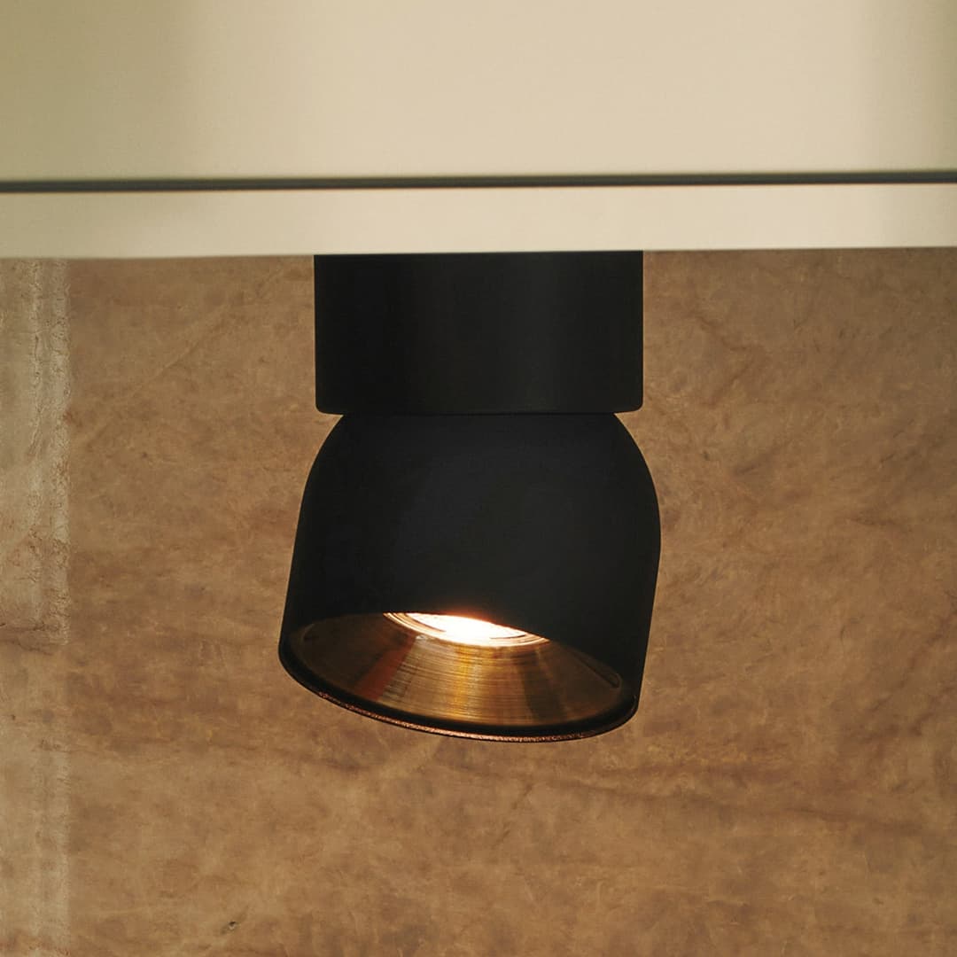 Pitcher Downlight, schwarz/messing, 1-flg, Metall - Nordlux - Wohnzimmer - Modern - Mit Abstand