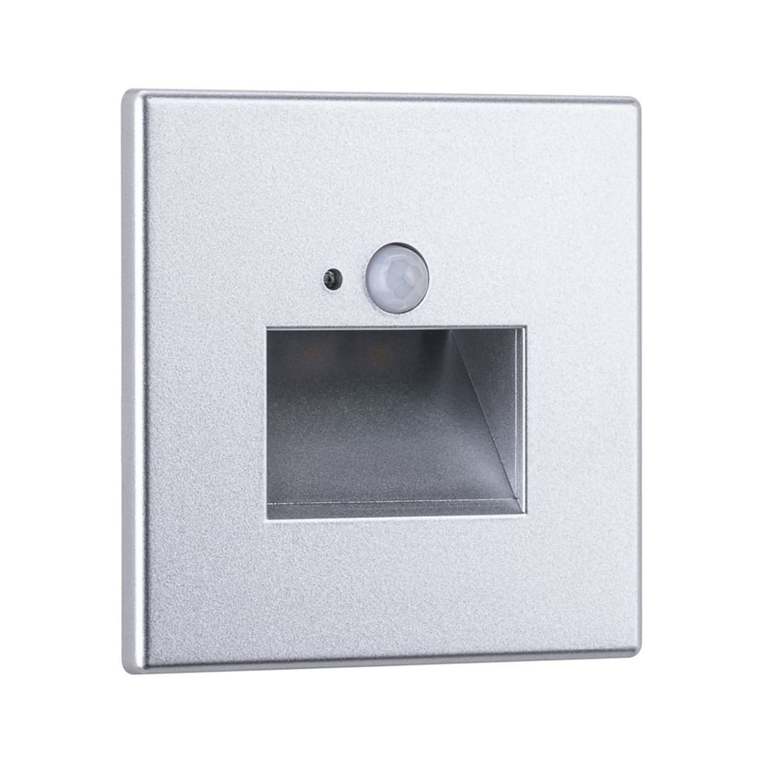 Edge Quadro LED Einbauwandlampe Square Matt Chrom Sensor - Paulmann Edge Quadro Square Sensor - Flurbereich - Modern - Kunststoff - Einflammig