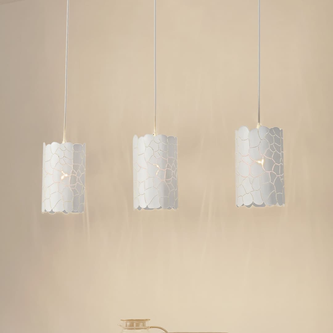 Aralena 3 Pendelleuchte Weiß - Lindby - Wohnzimmer - Modern - Metall - Mehrflammig