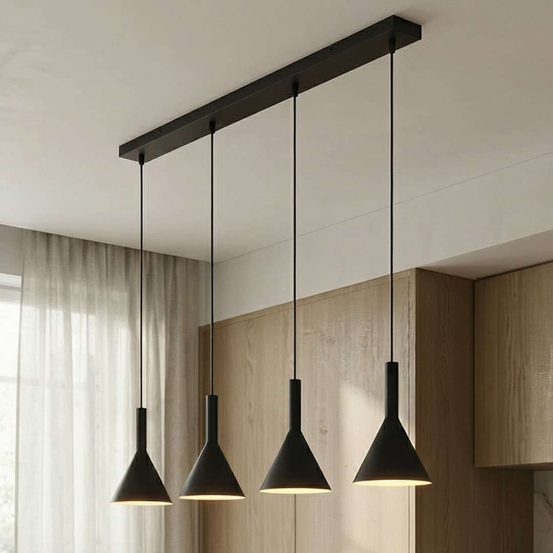 Tadej 4 Pendelleuchte Black/White - Arcchio - Wohnzimmer - Modern - Metall - Mehrflammig
