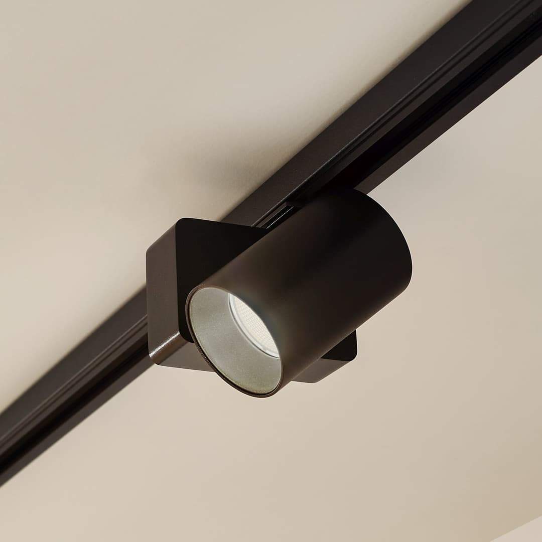 Linaro/Brinja LED Schienenspot Schwarz - Lindby - Wohnzimmer - Modern - Aluminium - Einflammig