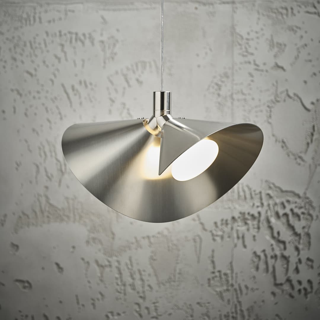 Peel Pendelleuchte Brushed Stainless Steel - Frandsen - Wohnzimmer - Design - Metall - Mehrflammig