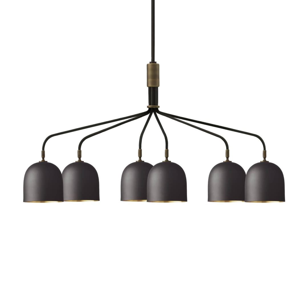 Howard 6 Kronleuchter Gunmetal - GUBI - Wohnzimmer - Design - Metall - Mehrflammig