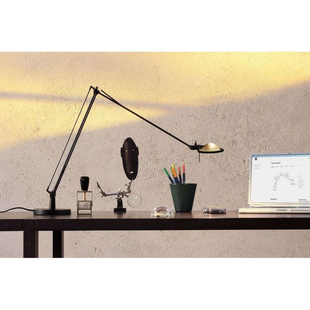 Berenice Tischleuchte 30x30 Pink Glas/Alu - Luceplan - Arbeitszimmer / Büro - Aluminium