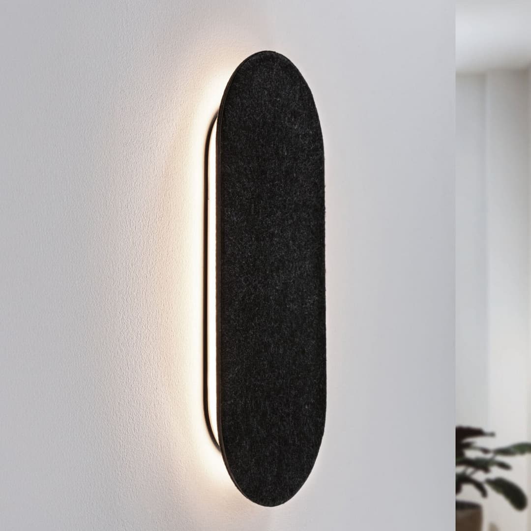 Tulga LED Wandleuchte 3-Step-Dim Long Anthrazit - Paulmann - Wohnzimmer - Modern - Stoff / Textil - Einflammig