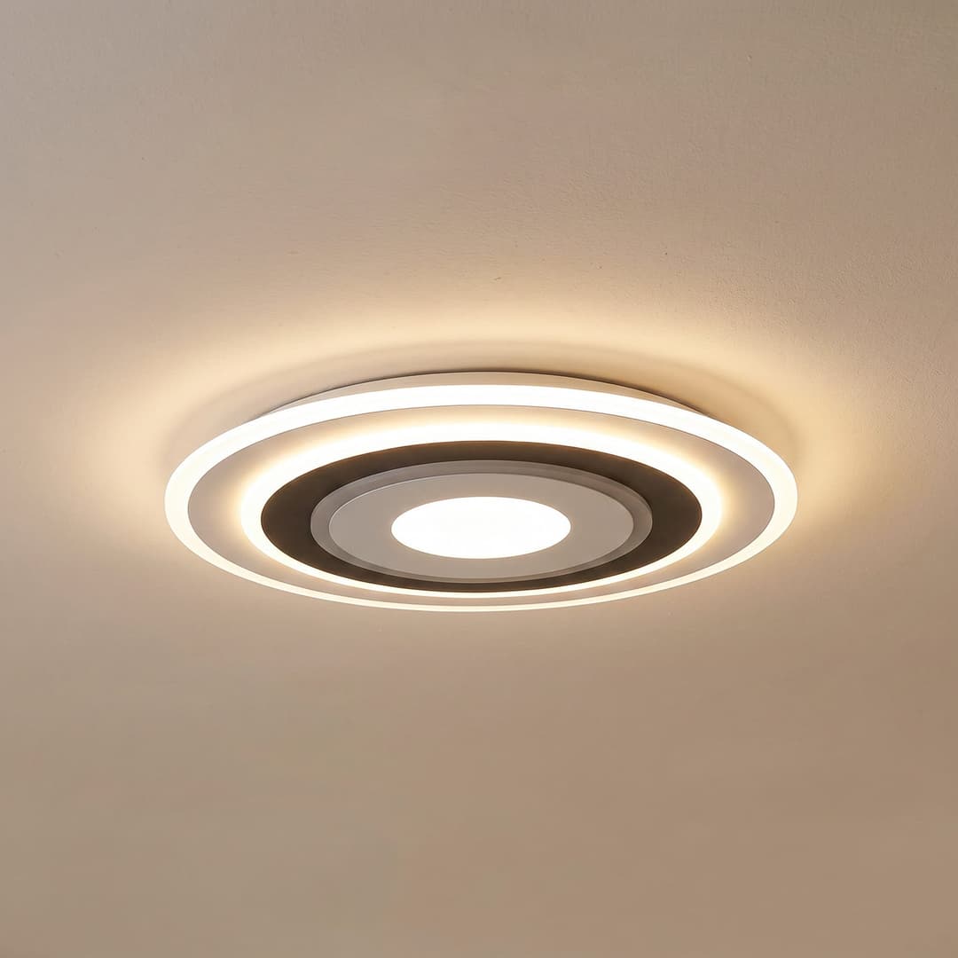 Rebeka LED-Deckenleuchte, rund, CCT, dimmbar - Lindby - Wohnzimmer - Modern - Kunststoff